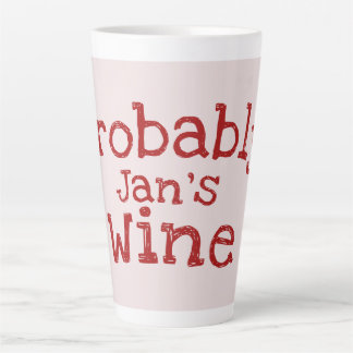 Tasse Latte Probablement (Jans) Typographie du vin