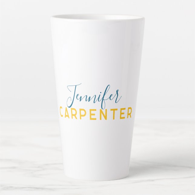 Tasse Latte Professional elegant modern minimalist plain (Devant)
