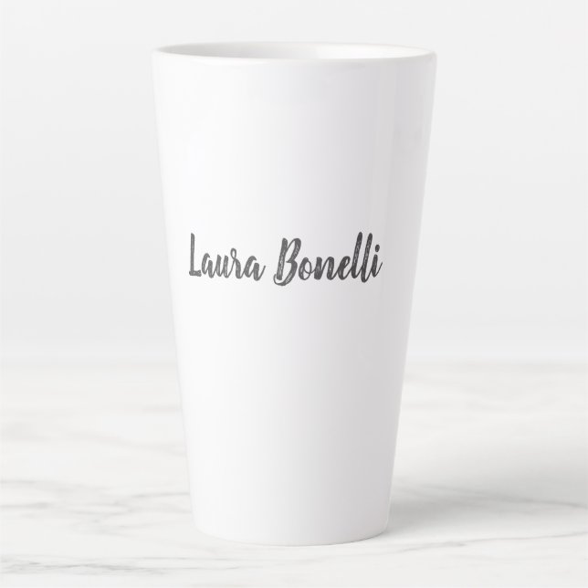 Tasse Latte Professional Modern Minimalist Plain Ajouter un no (Devant)