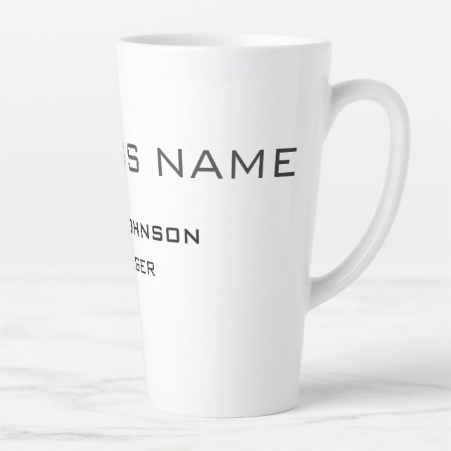 Tasse Latte Professionnel Moderne Plain Simple (Droite)