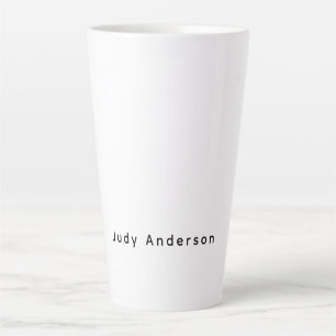 Tasse Latte Professionnel Simple Moderne Élégant Votre Nom
