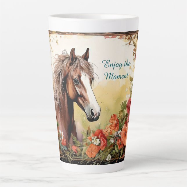 Tasse Latte Profitez du Cheval Moment (Devant)