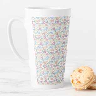Tasse Latte Promenade dans les jardins