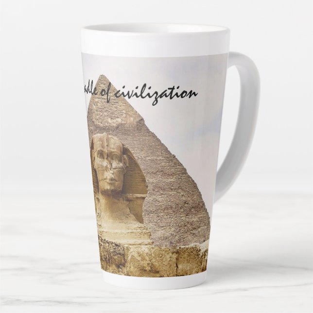 Tasse Latte Pyramides d'Égypte (Angle droit)