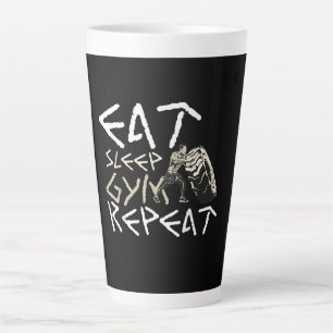 Tasse Latte Quota Eat Sleep Gym Repeat Funny