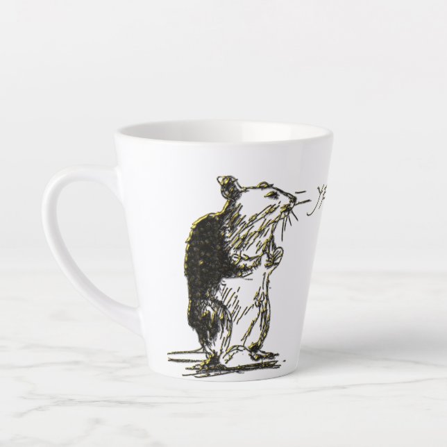 Tasse Latte Rat Année émail effet latte de latte d'anniversair (Gauche)