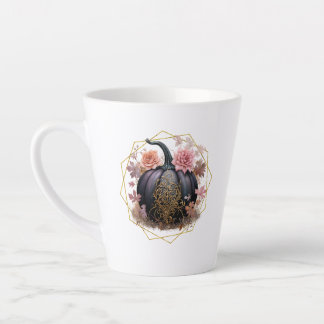Tasse Latte Récolte de monogramme floral