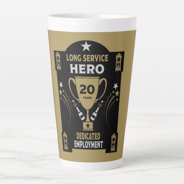 Tasse Latte Reconnaissance du service de longue durée Vingt an (Devant)