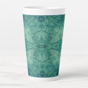Tasse Latte Reflet abstrait d'océan turquoise