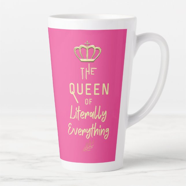Tasse Latte Reine de la Couronne de tout l'or (Droite)