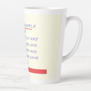TASSE LATTE REJOINDRE LE CLUB FUN MESSAGE BLEU ET ROUGE