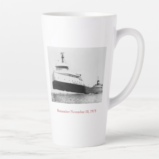 Tasse Latte Remember: The Edmund Fitzgerald feat. Crew Names (Droite)