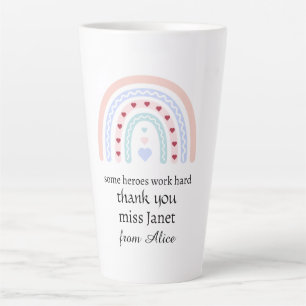 Tasse Latte Remerciements aux enseignants - Cadeau pour le mei