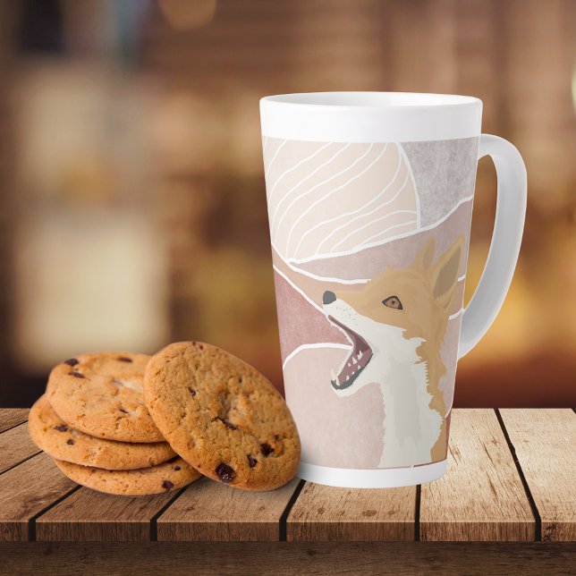 Tasse Latte Renard Abstrait moderne et les collines (Créateur téléchargé)