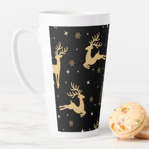 Tasse Latte Renard noir et or