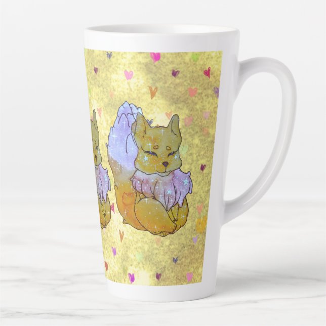 Tasse Latte Renard nommé Dice (Droite)