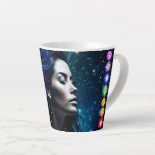 Tasse Latte Respirer et libérer   Belle Femme Ethérée