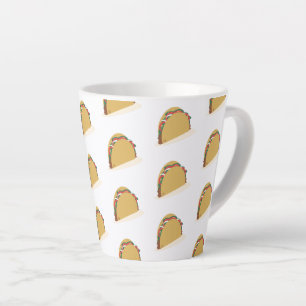 Tasse Latte Restaurant de nourriture de coquille de taco isomé