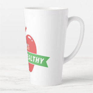 Tasse Latte Restez en santé Pomme rouge