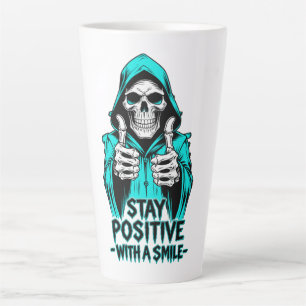 Tasse Latte Restez Positif – Inspiration Motivation