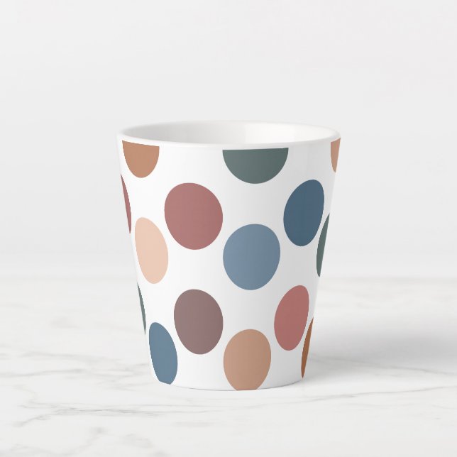 Tasse Latte Retro Aesthetic Muted Color Spots (Devant)