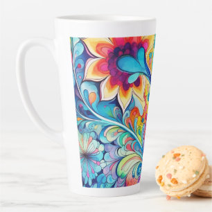 Tasse Latte Rétro Hippsychedelique 70s 60s Hip