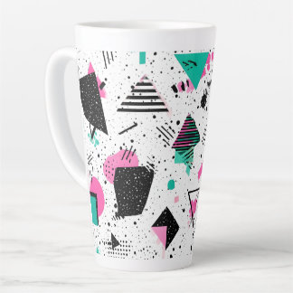 Tasse Latte Retro Memphis Geometric Pattern
