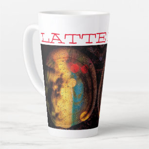 Tasse Latte Rêve cosmique aux couleurs primaires