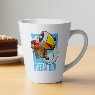 Tasse Latte Rêvez Gros ! Carton de tortue dynamique