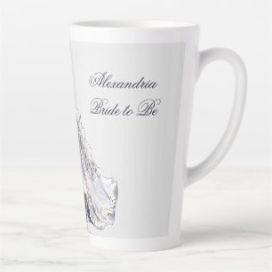 Tasse Latte Robe de mariée personnalisée pour la fête de maria