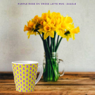 Tasse Latte Robe violette en croix
