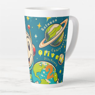 Tasse Latte Robot Vintage dans l'Espace Science Curiosité Déco