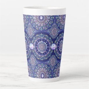 Tasse Latte Rosace bleue