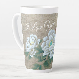 Tasse Latte Rose blanche
