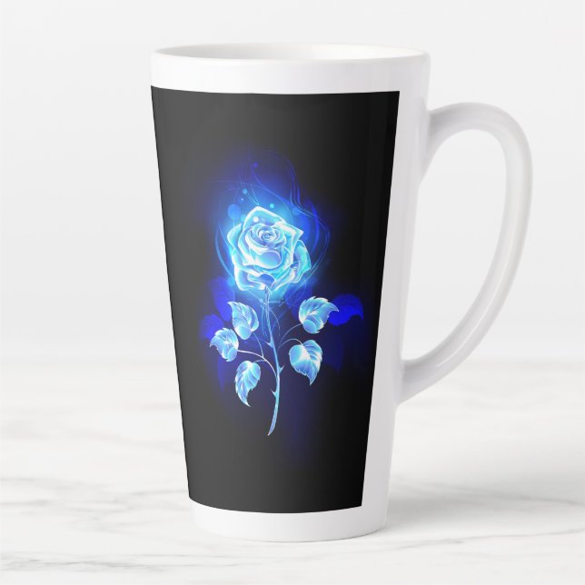 Tasse Latte Rose bleu brûlant (Droite)