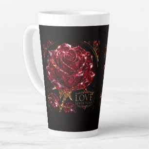 Tasse Latte Rose Cristal Rubis – L'amour ne se démode jamais
