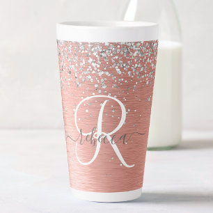 Tasse Latte Rose Gold brossé Parties scintillant métallique No