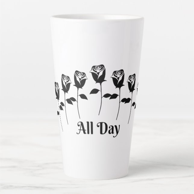 TASSE LATTE ROSE TOUTE LA JOURNÉE (Devant)