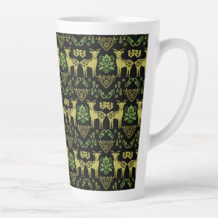 Tasse Latte Rosemaling Norwegian Folk Art