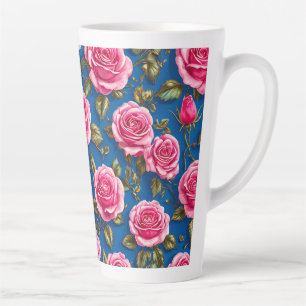 Tasse Latte Roses 3d roses