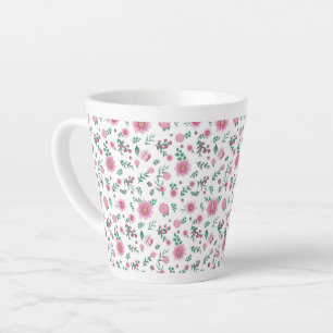Tasse Latte Roses roses à profusion 