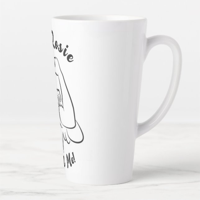Tasse Latte Rosie Augmente la décennie - Toile Imprimer (Droite)
