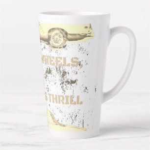 Tasse Latte Roue vintage, Frissons intemporels - Voiture Rétro