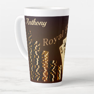 Tasse Latte Royal Flush Poker Café Grand