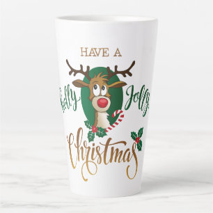 Tasse Latte Rudolph Holly Jolly Noël