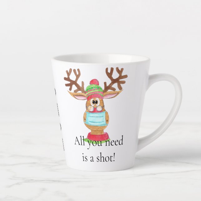 Tasse Latte Rudolph le renne masqué du visage (Droite)