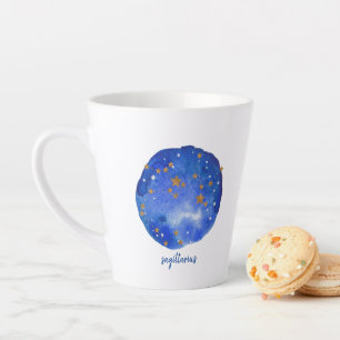 Tasse Latte Sagittaire Aquarelle Ciel Constellation Zodiaque