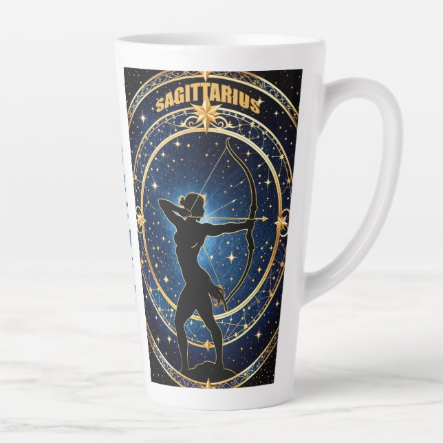 Tasse Latte Sagittaire signe astrologique (Droite)