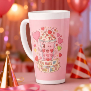 Tasse Latte Saint-Valentin Milkshake Personnalisé Mignon