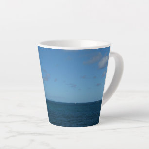 Tasse Latte Sainte-Lucie Horizon Océan Bleu